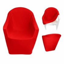 Capa Cadeira De Plástico modelo com braço em malha premium