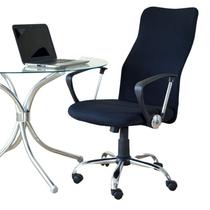 Capa Cadeira Escritorio Presidente Spandex Preto Premium - Charme do Detalhe