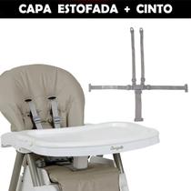 Capa Cadeira Merenda Original 8000 + Cinto Segurança - Burigotto Cor:Champagne Capa Cadeira Merenda Original 8000 + Cinto Segurança - Burigotto Cor:Champagne