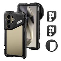 Capa Cage De Metal Para Samsung S24 Ultra Com Adaptadores Para Lente E Filtros Neewer Capa Cage De Metal Para Samsung S24 Ultra Com Adaptadores Para Lente E Filtros Neewer