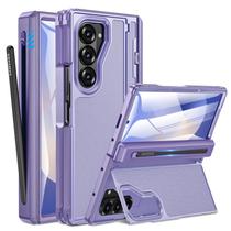 Capa Caka para Samsung Galaxy Z Fold 6 com porta-canetas S roxa