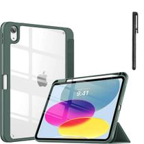 Capa + caneta para iPad 10 10,9 A2757 A2777 - fundo acrilico Capa + caneta para iPad 10 10,9 A2757 A2777 - fundo acrilico