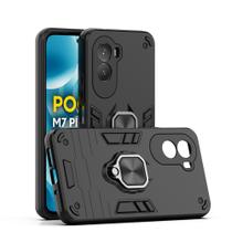 Capa Capinha Anel Armor Anti Impacto Para Xiaomi Poco M7 4G Cor:Preto Capa Capinha Anel Armor Anti Impacto Para Xiaomi Poco M7 4G Cor:Preto