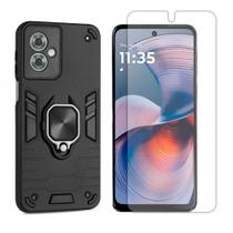 Capa Capinha Anel Para Motorola Moto G55 + Pelicula Hidrogel