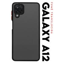 Capa Capinha Anti Impacto Acrílico Translucida Fumê Protetora para Galaxy A12 A125 / M12 M127 6.5