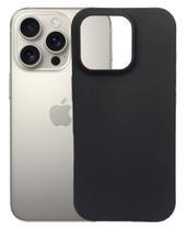 Capa Capinha Anti Impacto Aveludada Preta Para Iphone 16 Pro