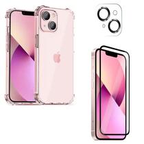 Capa Capinha Anti Impacto E Película de Cerâmica Premium 9D E Película de Câmera Para iPhone 13 6.1