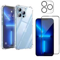 Capa Capinha Anti Impacto E Película de Cerâmica Premium 9D E Película de Câmera Para iPhone 13 Pro Max 6.7