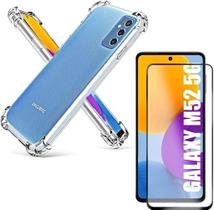 Capa Capinha Anti Impacto e Película de Vidro 3D Para Galaxy M52 Tela De 6,7 Polegadas