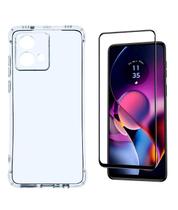 Capa Capinha Anti Impacto e Pelicula de Vidro 3d Para Motorola Moto G84