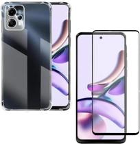Capa Capinha Anti Impacto e Película Premium 9D Cerâmica Para Moto G13 Tela De 6,5 Polegadas