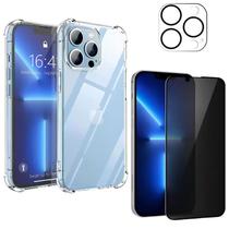 Capa Capinha Anti Impacto E Película Privacidade E Película de Câmera Para iPhone 13 Pro 6.1