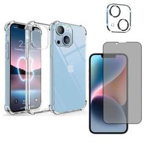 Capa Capinha Anti Impacto E Película Privacidade E Película de Câmera Para iPhone 14 Plus 6.7 Capa Capinha Anti Impacto E Película Privacidade E Película de Câmera Para iPhone 14 Plus 6.7