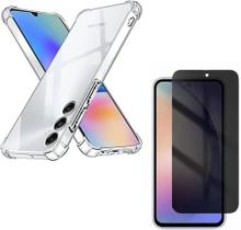 Capa Capinha Anti Impacto e Película Vidro Privacidade Compatível Com Samsung Galaxy A15 Capa Capinha Anti Impacto e Película Vidro Privacidade Compatível Com Samsung Galaxy A15