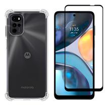 Capa Capinha Anti Impacto Para Motorola Moto G22 + Pelicula 3D Capa Capinha Anti Impacto Para Motorola Moto G22 + Pelicula 3D