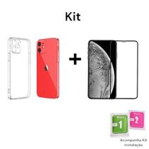 Capa Capinha Anti Impacto + Película 3D De Vidro Para Iphone 11 / 12 / 13 / 14 /15 /16