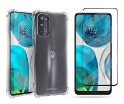 Capa Capinha Anti Impacto + Película 3D Para Moto G52 Capa Capinha Anti Impacto + Película 3D Para Moto G52