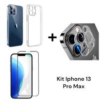 Capa Capinha Anti Impacto + Película de Câmera + Película 3D De Vidro Para Iphone 13 PRO MAX Capa Capinha Anti Impacto + Película de Câmera + Película 3D De Vidro Para Iphone 13 PRO MAX