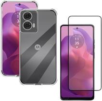 Capa Capinha Anti Impacto + Película de Vidro 3D Para Moto G24 Tela De 6,56 Polegadas