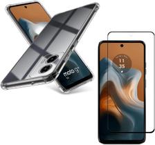 Capa Capinha Anti Impacto + Película de Vidro 3D Para Moto G34 Tela De 6,5 Polegadas