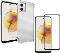 Capa Capinha Anti Impacto + Película de Vidro 3D Para Moto G73 Tela De 6,5 Polegadas