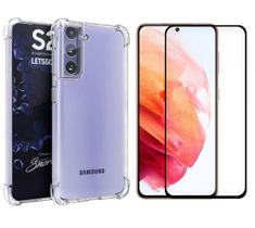 Capa Capinha Anti Impacto + Pelicula de Vidro 3d Para Samsung Galaxy S21 6.2