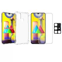 Capa Capinha Anti Impacto + Película de Vidro 3D + Película de Câmera Para Samsung Galaxy M31 6.4
