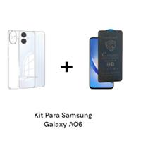 Capa Capinha Anti Impacto + Película Fosca Privacidade Flexível Para Samsung Galaxy A06