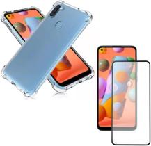 Capa Capinha Anti Impacto + Película Premium 9D Cerâmica Para Galaxy A11 Tela De 6,4 Polegadas