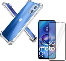 Capa Capinha Anti Impacto + Película Premium 9D Cerâmica Para Moto G54 Tela De 6,5 Polegadas