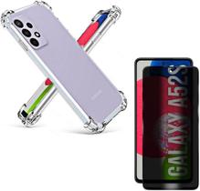 Capa Capinha Anti Impacto + Película Privacidade 3D Para Galaxy A52s Tela De 6,5 Polegadas
