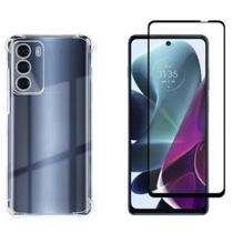 Capa Capinha Anti Impacto + Película Vidro 3D Para Moto G200