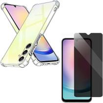 Capa Capinha Anti Impacto + Película Vidro Privacidade Compatível Com Samsung Galaxy A25 Capa Capinha Anti Impacto + Película Vidro Privacidade Compatível Com Samsung Galaxy A25