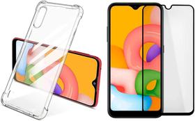 Capa Capinha Anti Impacto Samsung Galaxy A01 + Película de Vidro 5D Capa Capinha Anti Impacto Samsung Galaxy A01 + Película de Vidro 5D