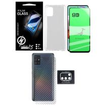 Capa Capinha Anti Impacto Transparente GALAXY A51 + P ceramica + Pel Camera +carbono - Cell In Power25