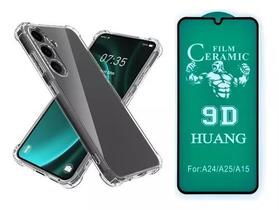 Capa Capinha Anti Impacto Transparente + Película Cerâmica Flexível Para Samsung Galaxy A15