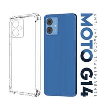 Capa Capinha Anti Impacto Transparente + Película De Ceramica Fosca Para Moto G14 Xt2341 6.5 Capa Capinha Anti Impacto Transparente + Película De Ceramica Fosca Para Moto G14 Xt2341 6.5