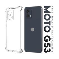 Capa Capinha Anti Impacto Transparente + Película De Ceramica Fosca Para Moto G53 Xt2335 6.5