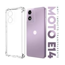 Capa Capinha Anti Impacto Transparente + Película De Vidro 3D Para Moto E14 6.56