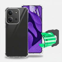 Capa Capinha Anti Queda + Película Cerâmica Para Xiaomi Redmi 15c Capa Capinha Anti Queda + Película Cerâmica Para Xiaomi Redmi 15c