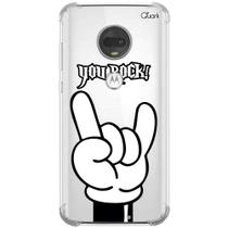 Capa capinha anti shock motorola moto g7 you rock 0987