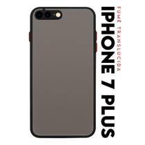 Capa Capinha Anti Shock Space Acrílico Translucida Fumê Botões Vermelho para IPhone 7 8 Plus 5.5 Capa Capinha Anti Shock Space Acrílico Translucida Fumê Botões Vermelho para IPhone 7 8 Plus 5.5