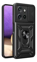 Capa Capinha Armadura Militar + Película Ceramica Para Moto G56
