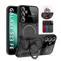 Capa Capinha Armor Anel Magnetica Safe P/ Galaxy S23 Fe 5G- Carregamento Por Indução + Proteção De Câmera