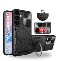 Capa Capinha Armor Anti Choque Militar Ring Luxo Para Galaxy S24 Fe - Protetora Capa Capinha Armor Anti Choque Militar Ring Luxo Para Galaxy S24 Fe - Protetora