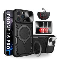 Capa Capinha Armor Anti Choque Militar Ring Luxo Para iPhone 16 Pro - Protetora