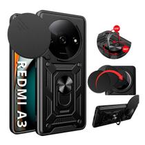 Capa Capinha Armor Anti Choque Militar Ring Luxo Para Redmi A3 - Protetora