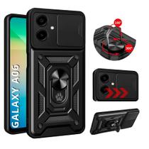 Capa Capinha Armor Militar Galaxy A06 Anti Impacto Proteção Câmera Anel 360 Suporte e Imã