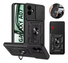 Capa Capinha Armor Militar Galaxy A07 Blindado Anti Impacto Proteção De Câmera Anel 360 Suporte Imã