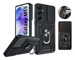 Capa Capinha Armor Militar Galaxy M55 5g Blindada Anti Impacto Proteção Câmera Anel 360 Suporte Imã